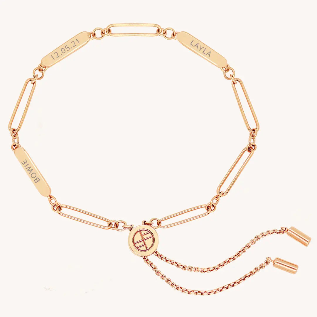 Stylish Etch Chain Bracelet with 3 Panels - Trendy Layered Jewelry for Women - Perfect for Casual Wear, Parties & Gifting