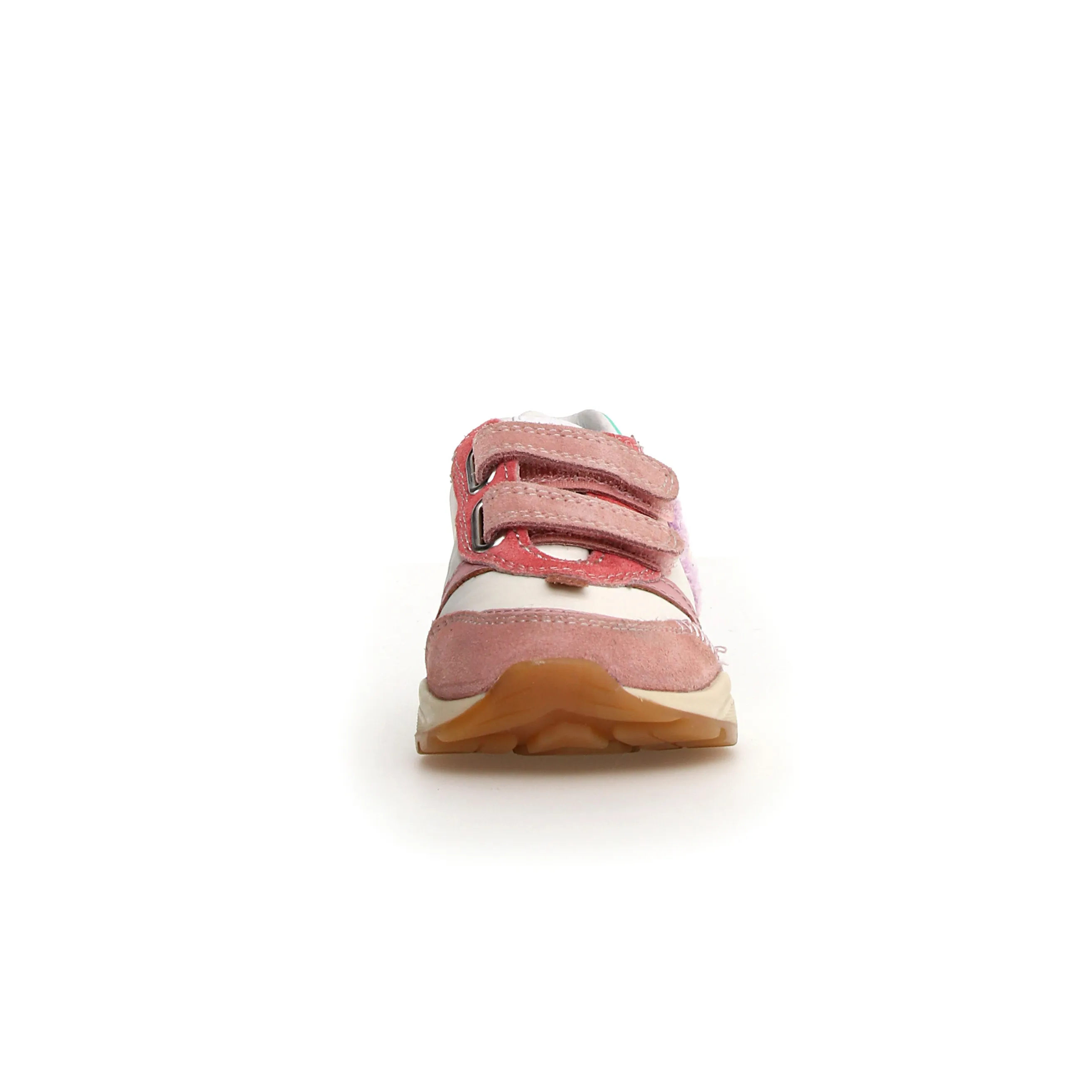 Naturino Quelly 3 VL Sneakers for Girls - Light Pink & Cream Comfortable School Shoes | Perfect for School, Playground & Everyday Wear