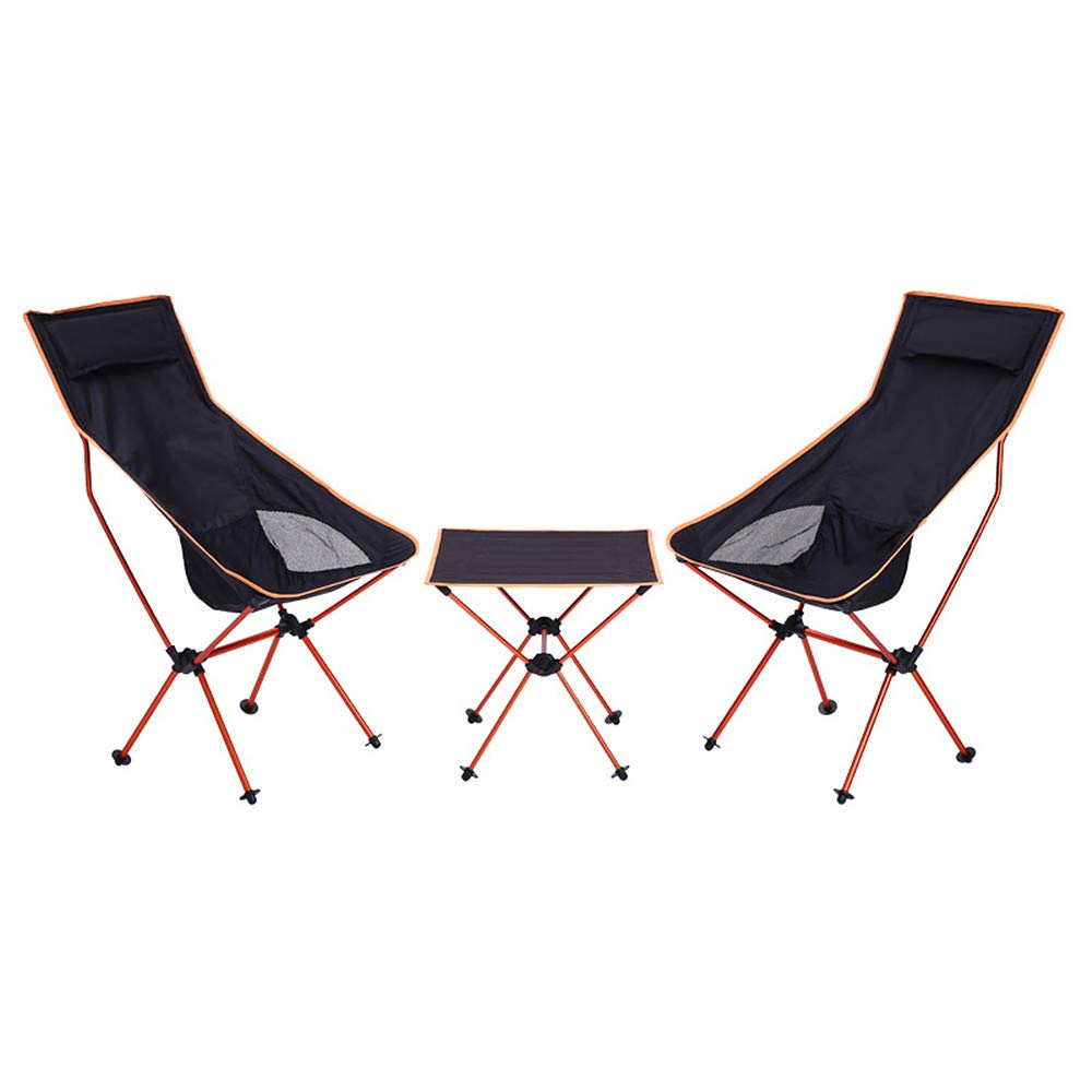 SHANG-JUN Heavy Duty Folding Beach Chair - Portable Outdoor Camping, Fishing & Hiking Chair with Multi-Function Table - Durable 3-Piece Set for Beach, Backyard, Picnic & Travel | Perfect for Relaxing by the Shore, Camping Trips & Outdoor Adventures