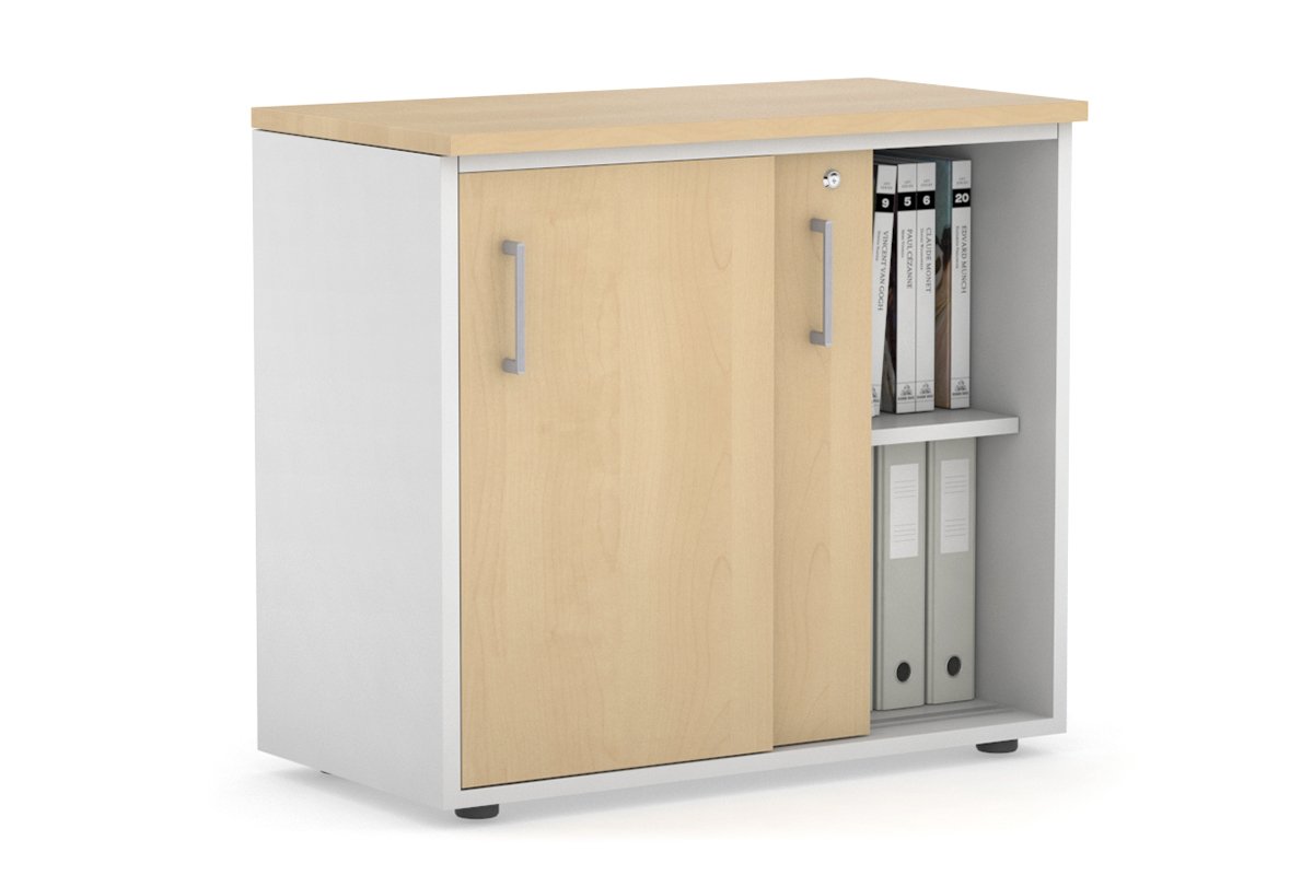 Modern 800W x 750H x 450D Sliding Door Credenza Cabinet - Stylish Storage Solution for Living Room, Bedroom or Office Organization