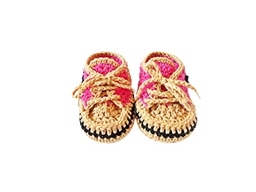 Handmade Crochet Baby Sneakers - Soft & Comfortable Newborn Booties for Boys & Girls - Perfect for First Walk, Photography & Gifts