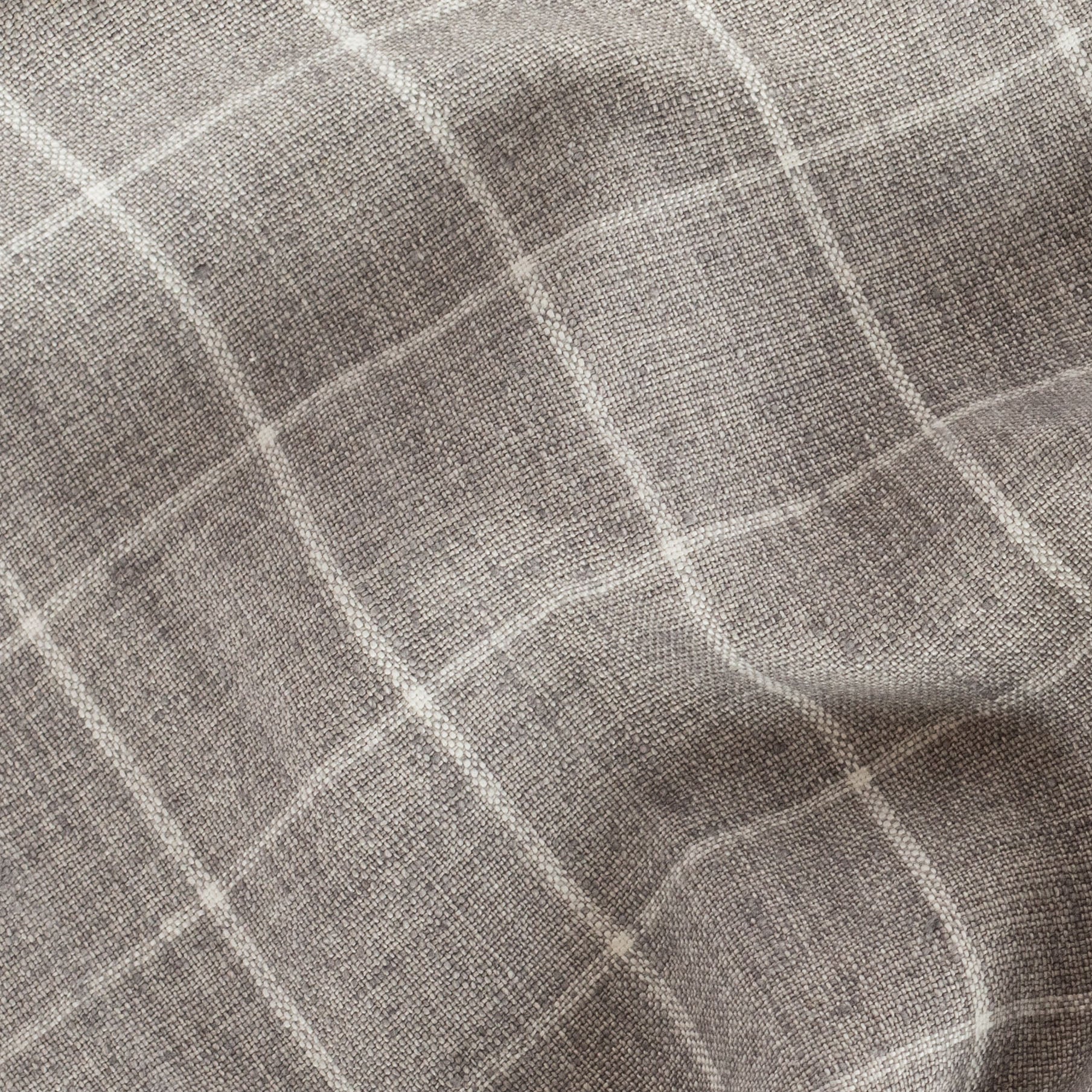 Premium Butler Check Fabric - Stone Grey Upholstery Material for Sofas, Chairs & Home Decor | Durable & Stylish Textile for DIY Projects & Interior Design