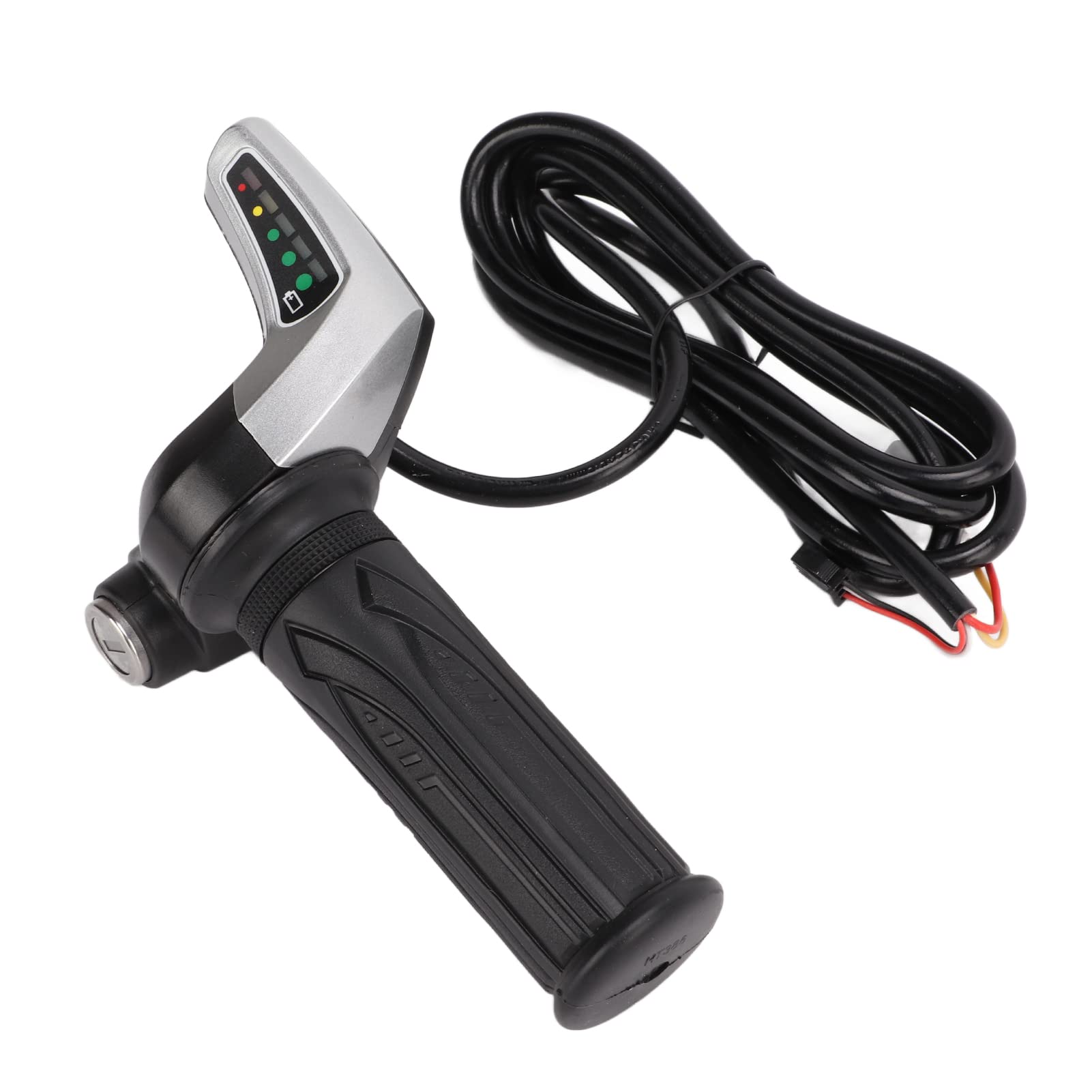 Universal Electric Bike Throttle Grip - LED Display & Power Key Lock for E-Bikes & Scooters - Speed Control Knob with Twist Accelerator - Perfect for Commuting & Outdoor Adventures