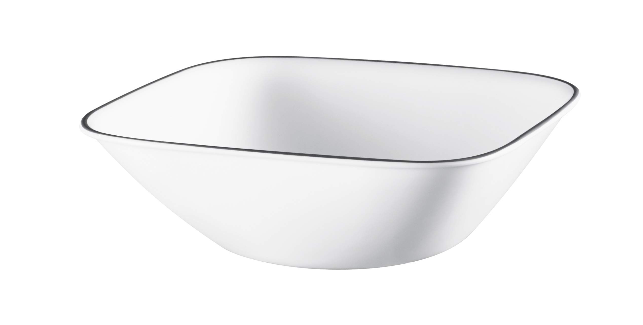 Corelle Vitrelle 18-Piece Dinnerware Set for 6 - Chip Resistant Triple Layer Glass Plates & Bowls - Lightweight Square Dish Set in Timber Shadows Pattern - Perfect for Everyday Dining, Dinner Parties & Family Gatherings