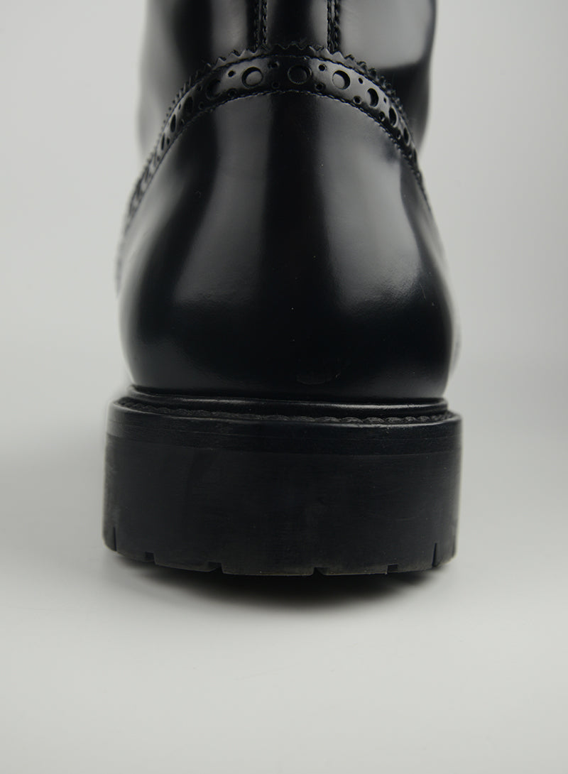 Dior Anfibi Duilio Black Leather Shoes Size 39 - Stylish & Comfortable for Casual Outings & Formal Events