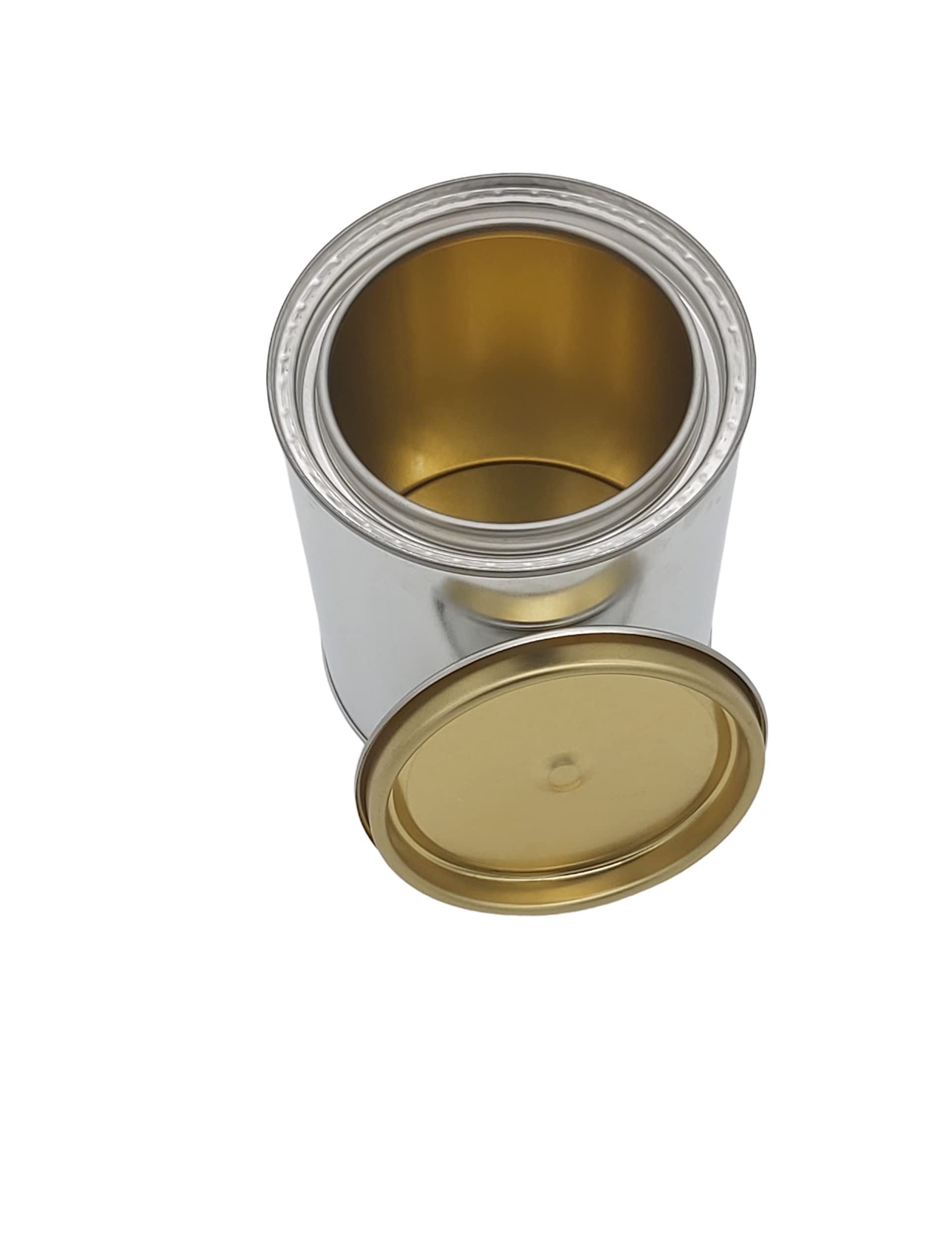 Empty Quart Size Lined Metal Paint Can with Lids - 16 Fl Oz Capacity - Multipurpose Storage for Arts & Crafts, DIY Projects, Painting & Garage Organization - Pack of 2 - Perfect for Paint Storage, Workshop Organization & Creative Projects