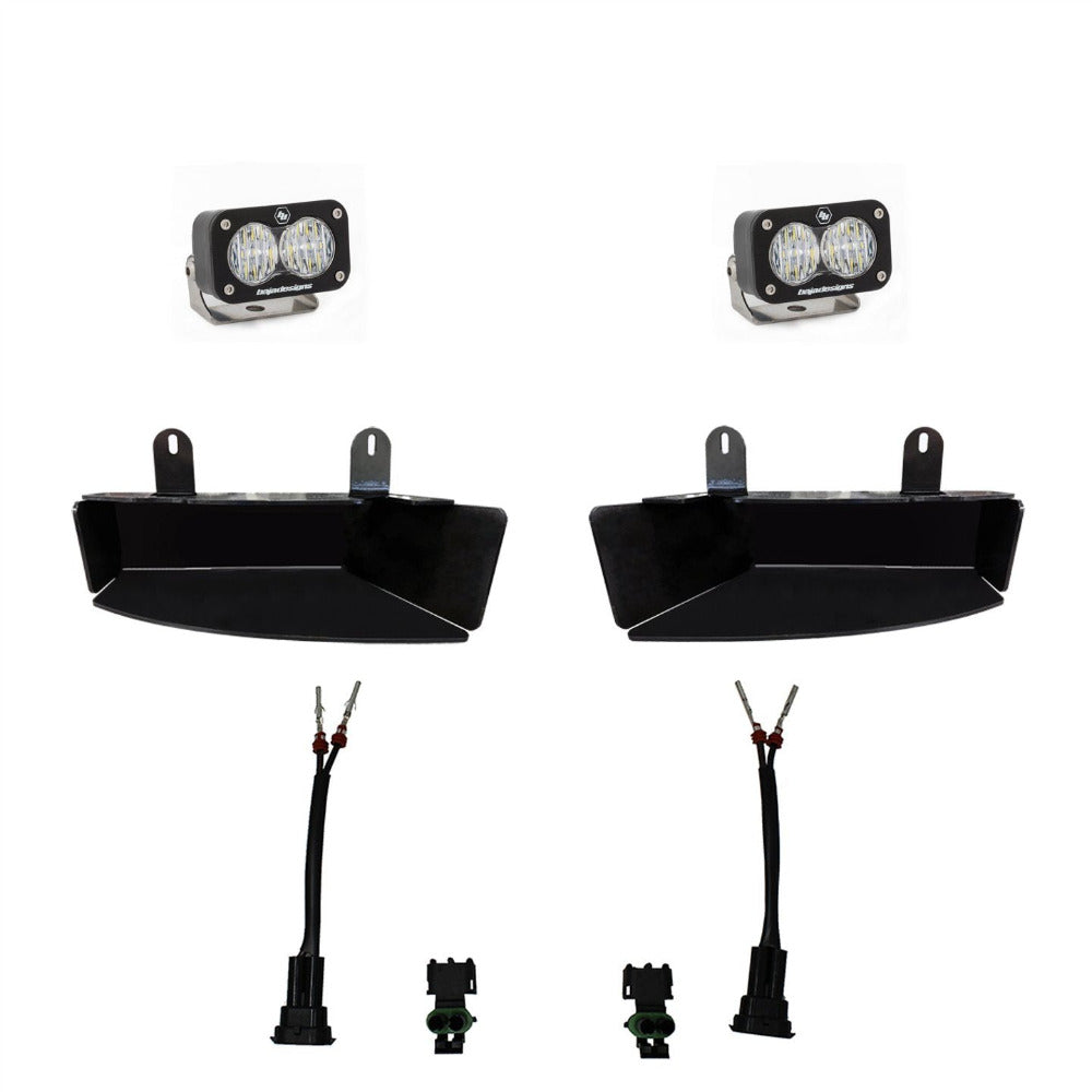 Baja Designs S2 Fog Pocket Kit for 2019-2024 Ram 2500/3500 Trucks | Off-Road LED Light Upgrade for Fog & Night Driving