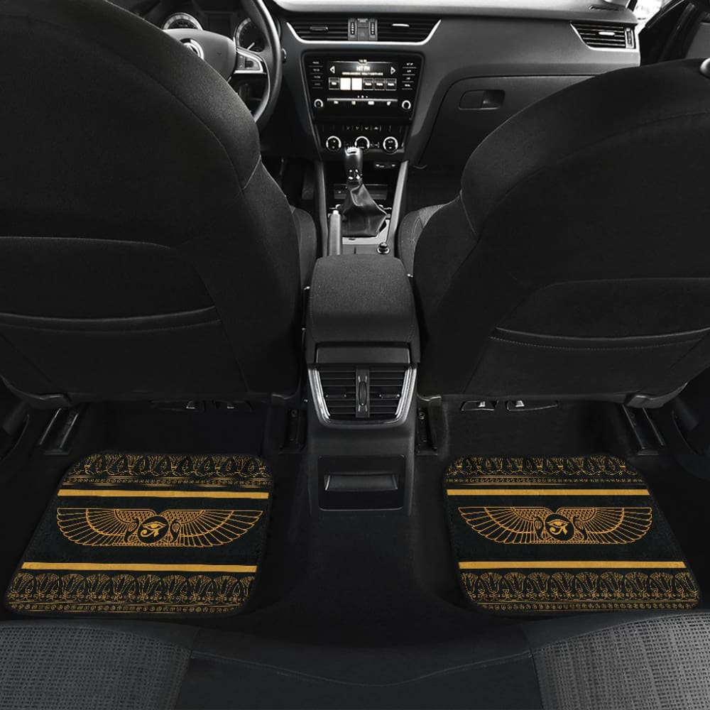 Premium Egyptian Horus Wings Car Floor Mats - Durable, Non-Slip Protection for Cars, SUVs & Trucks | Ancient Egyptian Design for Home & Office Decor