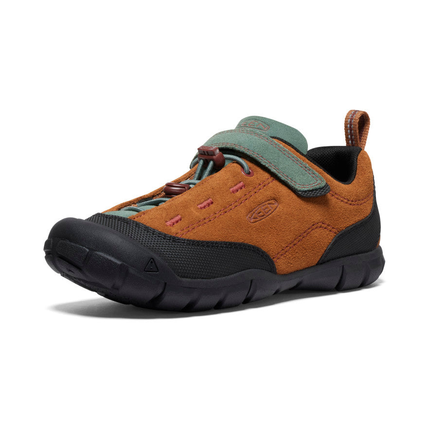 KEEN Jasper II Big Kids' Hiking Shoes - Maple/Dark Forest - Durable & Comfortable for Outdoor Adventures
