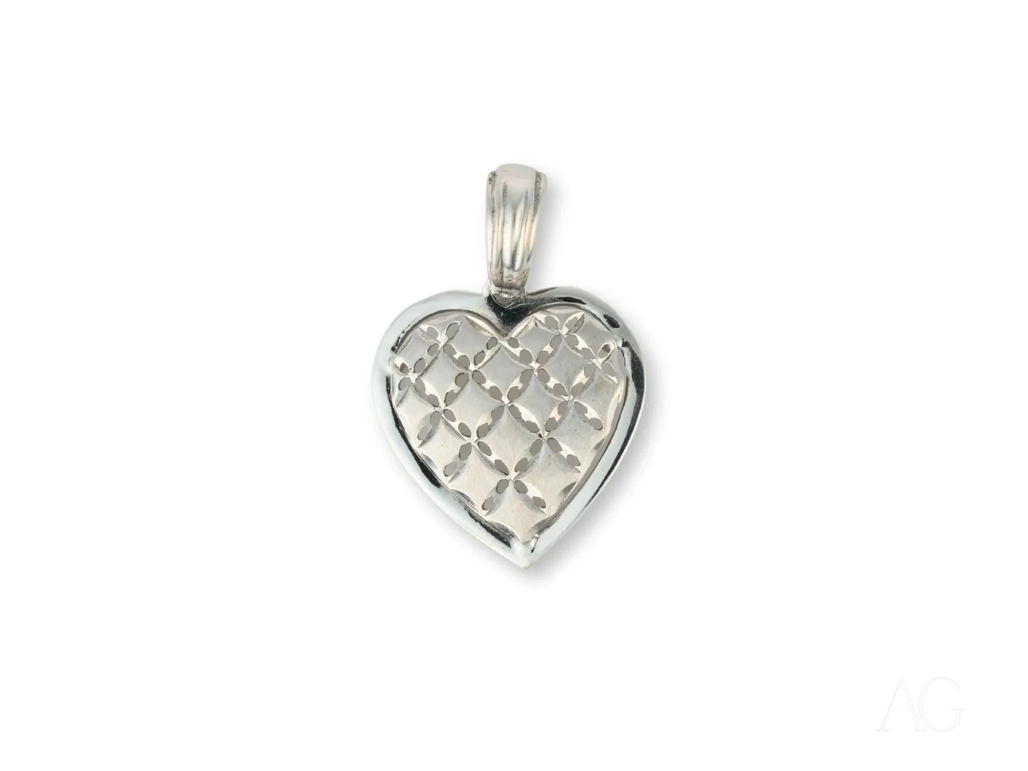 Luminous Heart White Gold Pendant Necklace - Elegant Jewelry Gift for Women, Perfect for Valentine's Day, Anniversary & Romantic Occasions