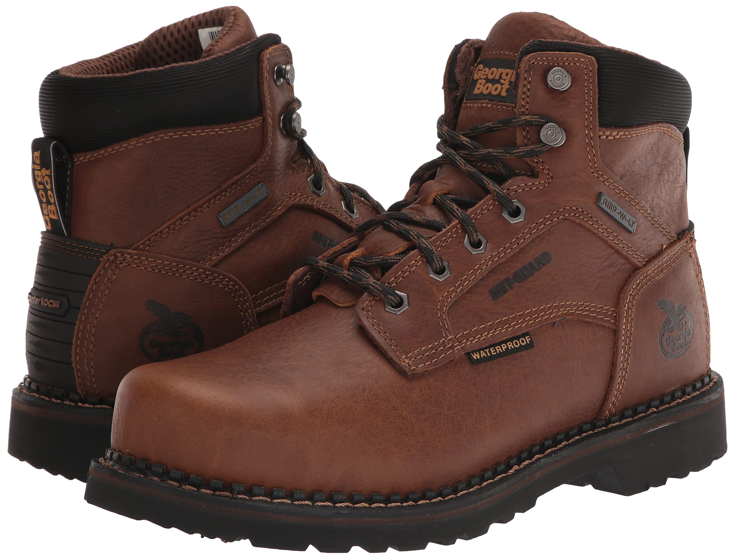 Georgia Boot Men's Giant Revamp Work Boots - Waterproof, Steel Toe, Slip Resistant for Construction, Hiking & Outdoor Work