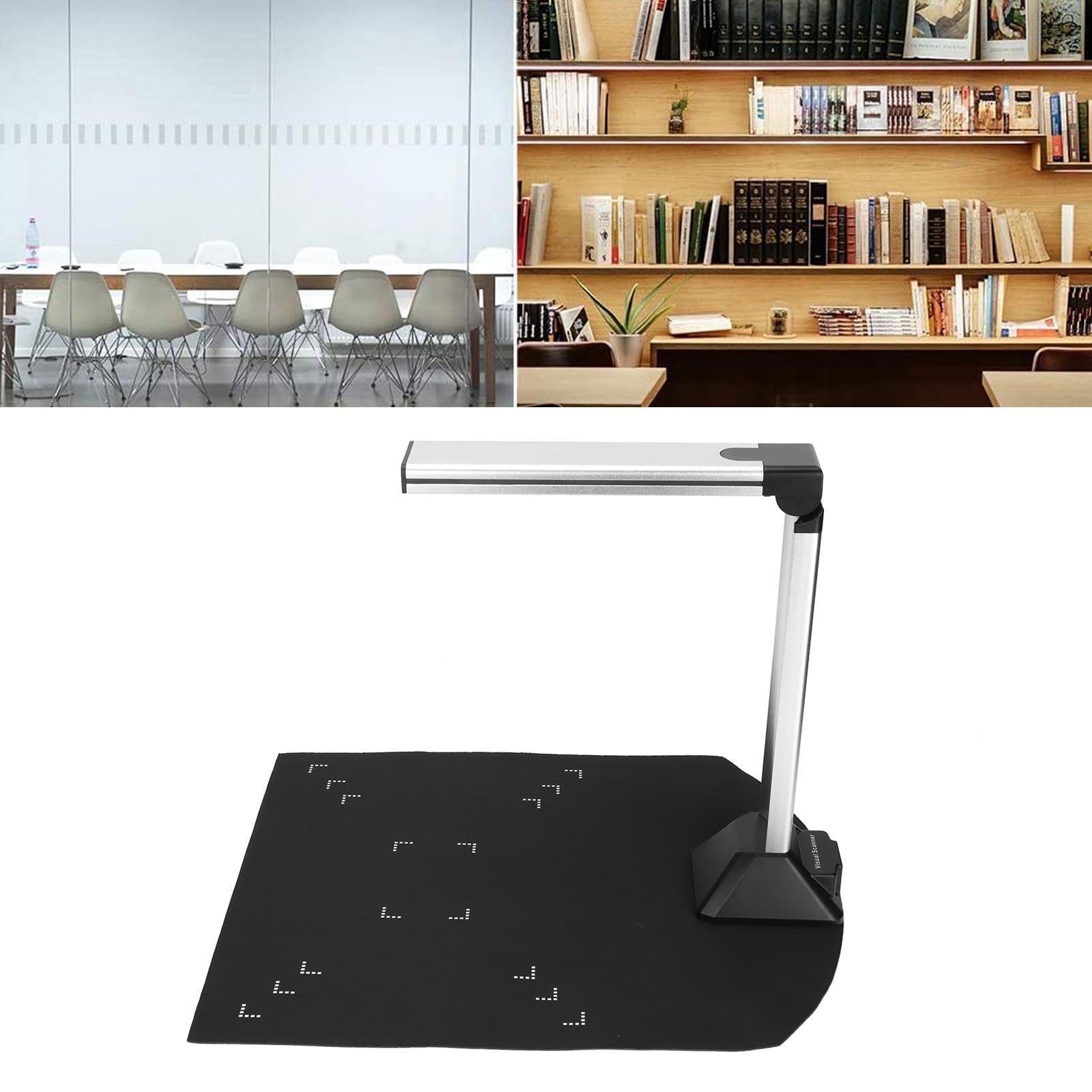 Professional A4 Book & Document Scanner - 5MP High Definition Auto-Focus USB Camera with OCR Technology | Portable for Office, Library & Home Use