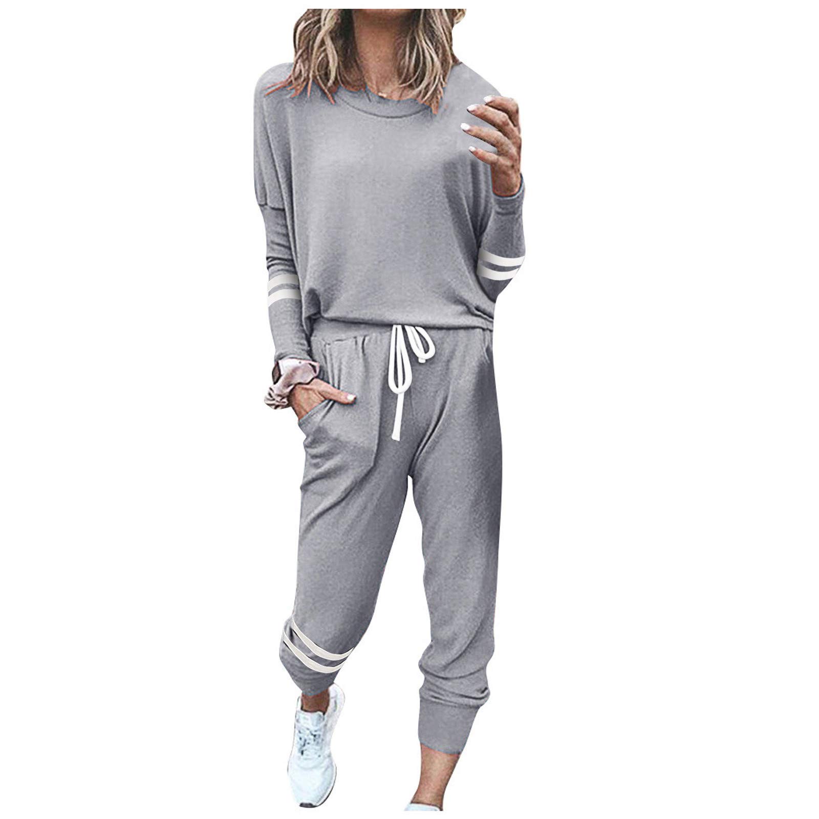 Women's 2-Piece Sweatsuit Set - Cozy Christmas Outfits & Lounge Wear, Soft Jogging Suits for Women - Perfect for Holiday Gifts, Home Relaxation & Casual Workouts