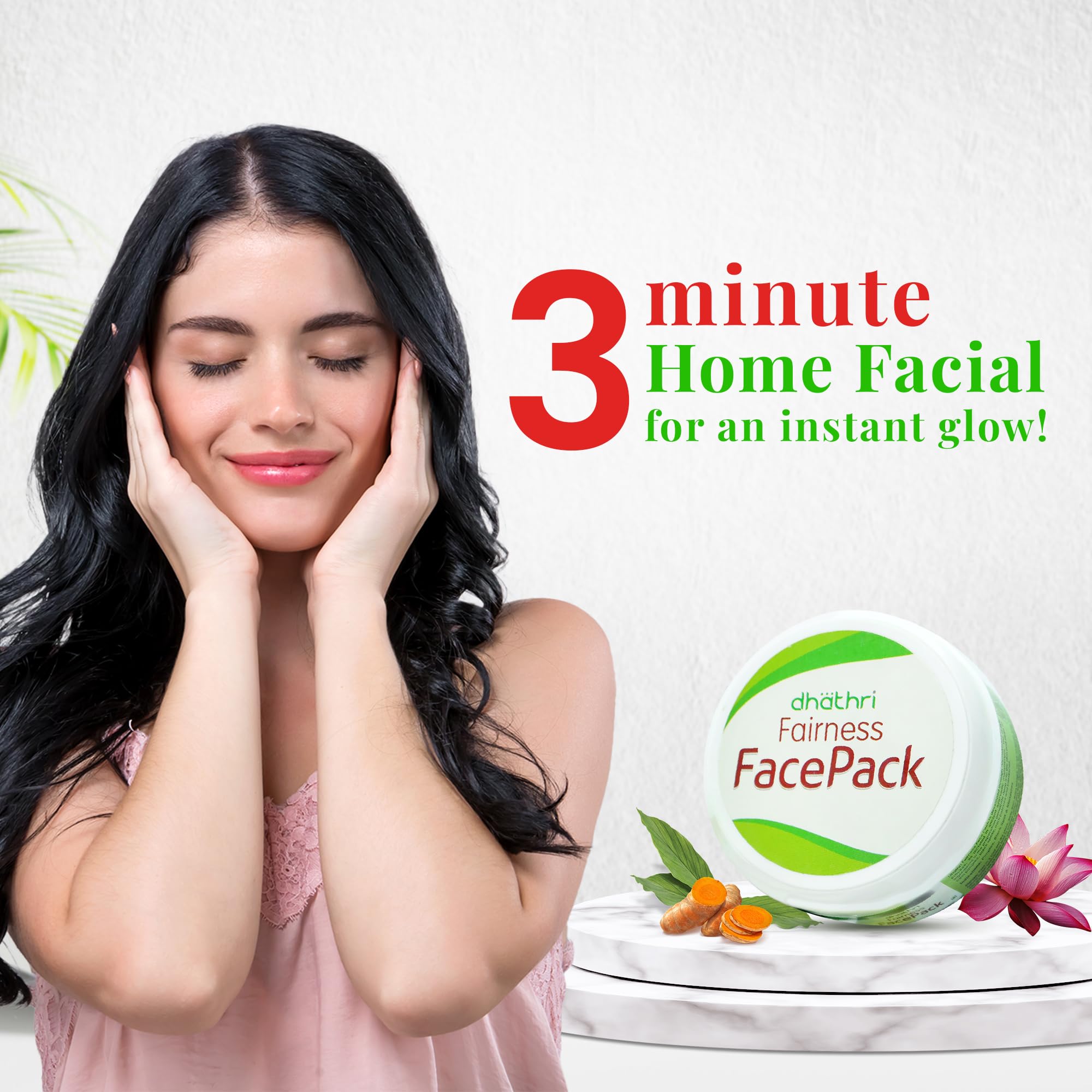 Dhathri Face Pack Powder - Natural Face Mask for Glowing Skin, Acne & Dark Spot Treatment | Suitable for All Skin Types (50g) | Daily Skincare Routine & Spa Treatment at Home