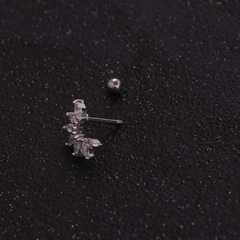 20G Cartilage Leaf Stud Helix Earrings for Women - 14K Gold Plated Minimalist Ear Piercing Jewelry - Perfect for Daily Wear, Parties & Gifts | HSPJ19111