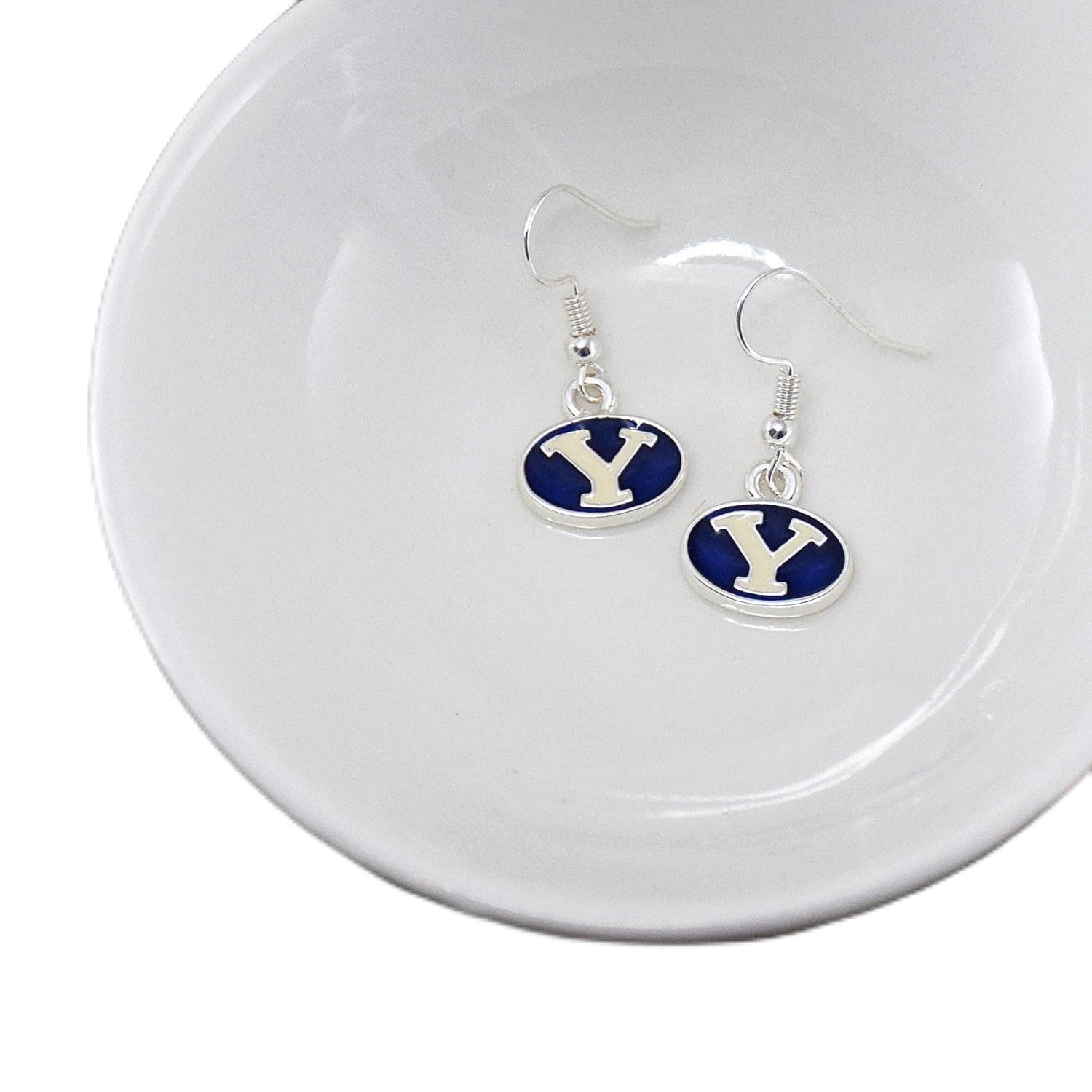 Fan Frenzy Gifts Official Licensed University Logo Dangle Earrings for Women & Men - Stainless Steel Shepherd Hook Sports Fan Jewelry - Perfect for Game Day, School Spirit & College Gifts