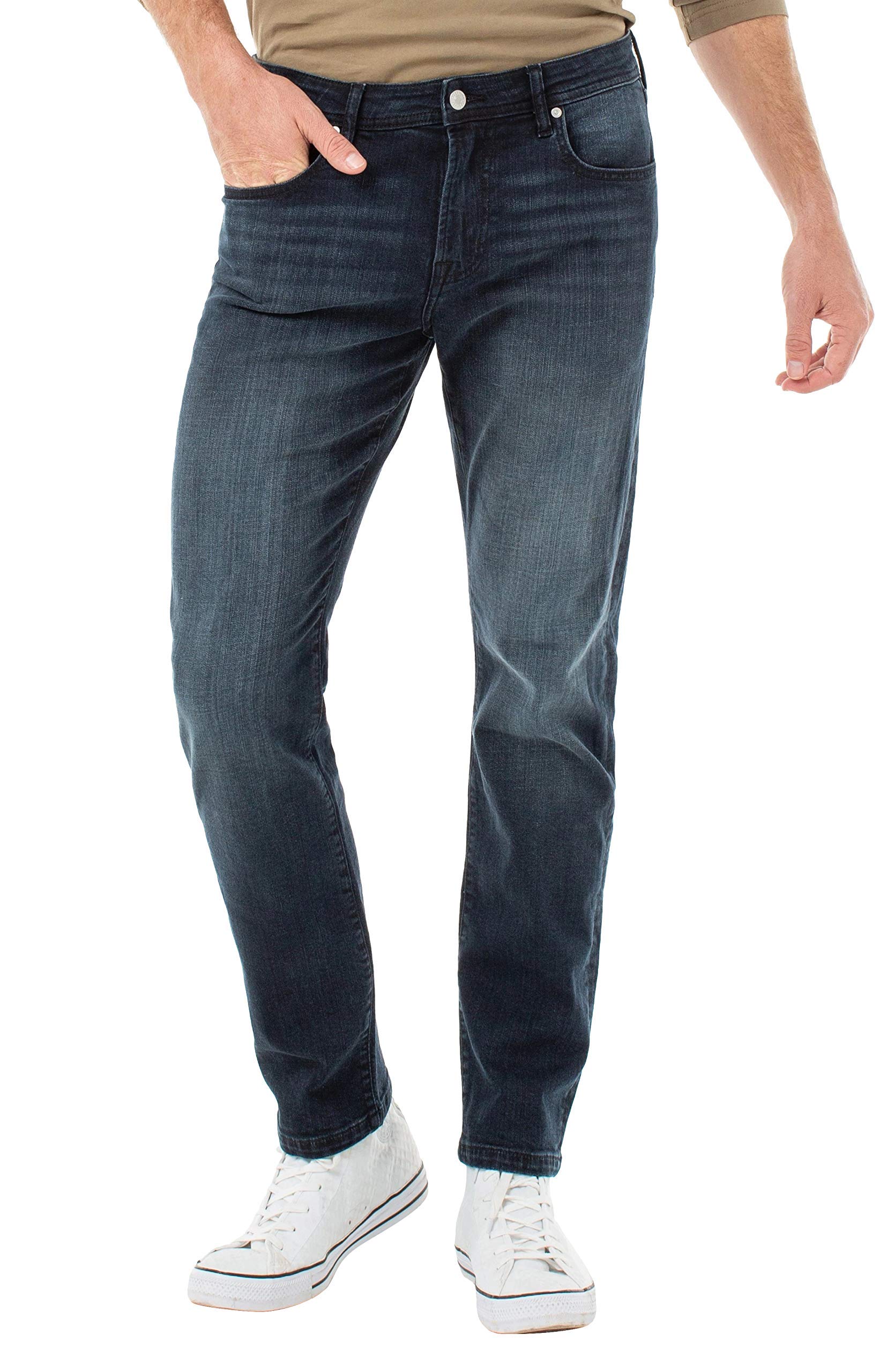 Liverpool Men's Straight Jeans - Classic Fit Denim Pants for Casual & Everyday Wear | Comfortable & Stylish for Work, Outings & Relaxation