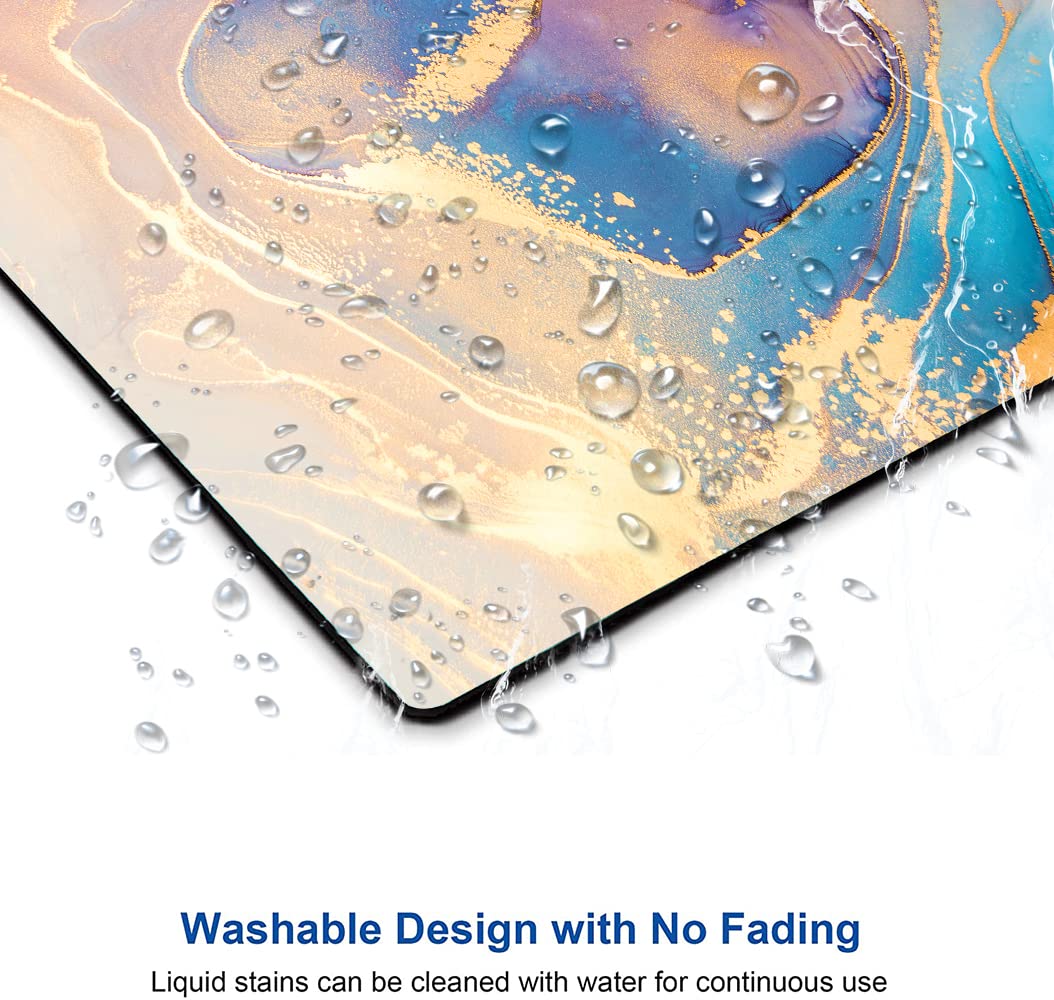 Premium Abstract Marble Mouse Pad - Non-Slip Rubber Base Washable Cloth Mousepad for Office Laptop & Wireless Mouse | Ergonomic Desk Accessory for Work, Gaming & Home Office Setup