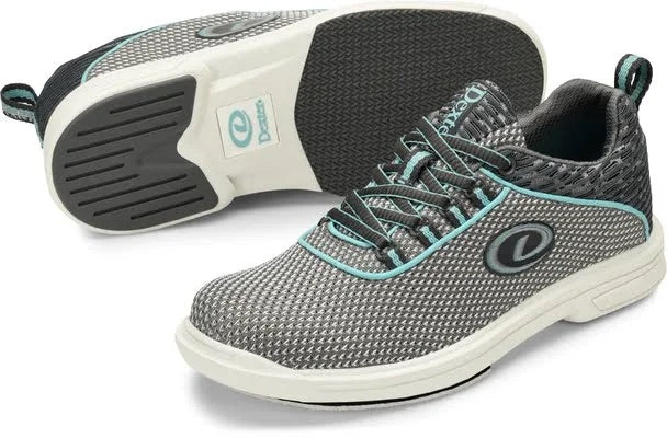 Dexter Robin Women's Bowling Shoes - Grey & Robin Blue - Right Handed - Perfect for League Play & Casual Bowling