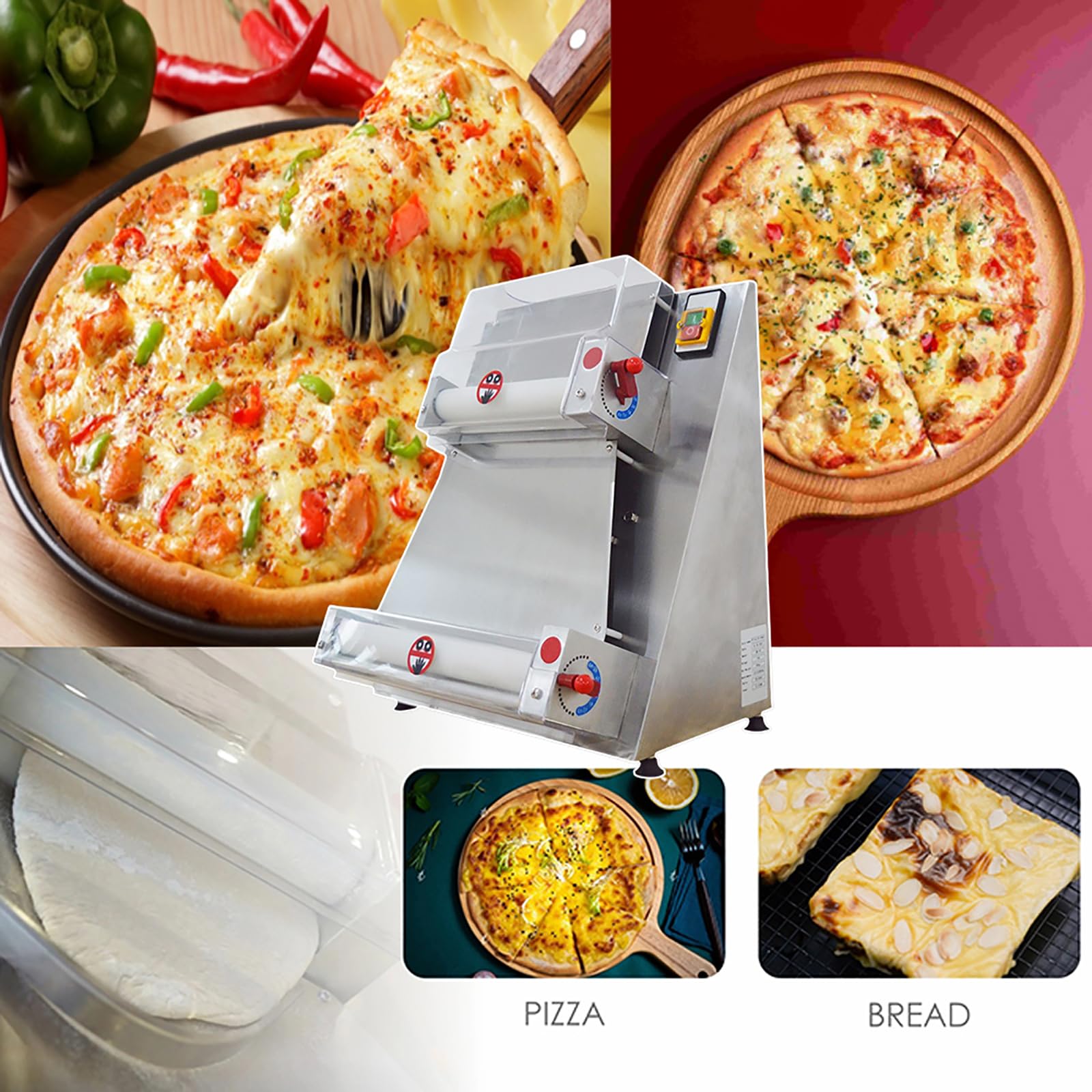 Commercial Electric Pizza Dough Sheeter Machine - 16