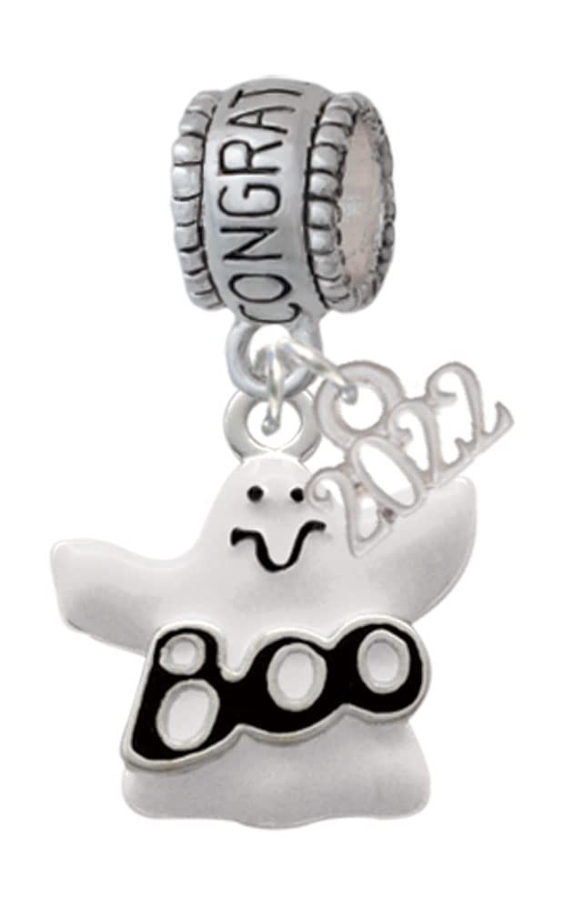 Delight Jewelry Silver Ghost Charm Bead - Perfect for Halloween & Gifts