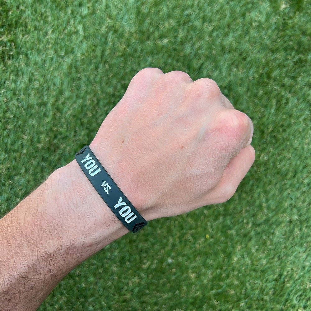 YOU VS YOU Motivational Wristband - Inspirational Fitness & Workout Accessory for Gym, Running & Sports - Stay Motivated & Push Your Limits