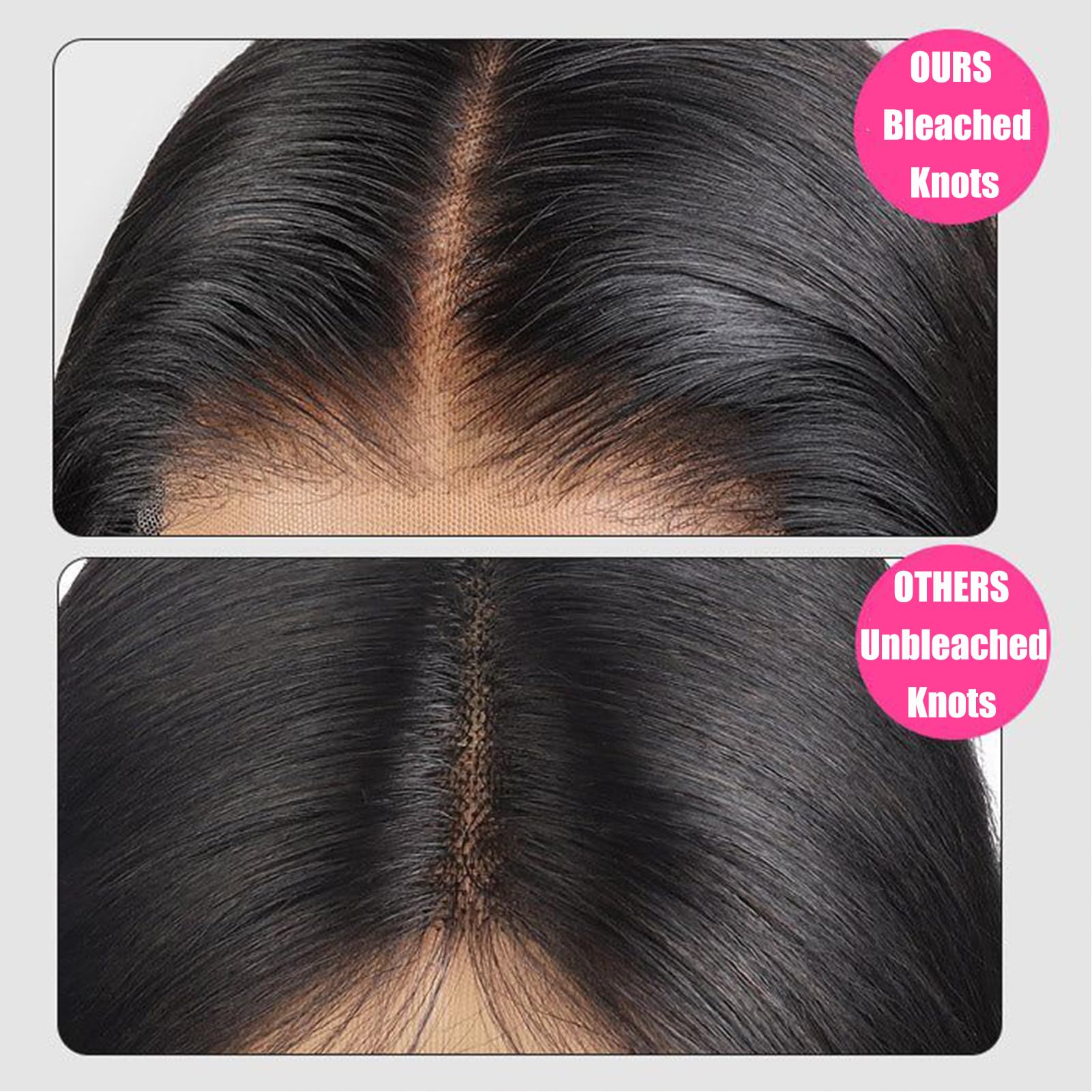9x6 Glueless Wear and Go Human Hair Wig - Pre Plucked, Pre Cut Straight Lace Front with Bleached Knots | 200% Density Brazilian Virgin Hair | 22 Inch | Perfect for Daily Wear, Parties & Special Occasions