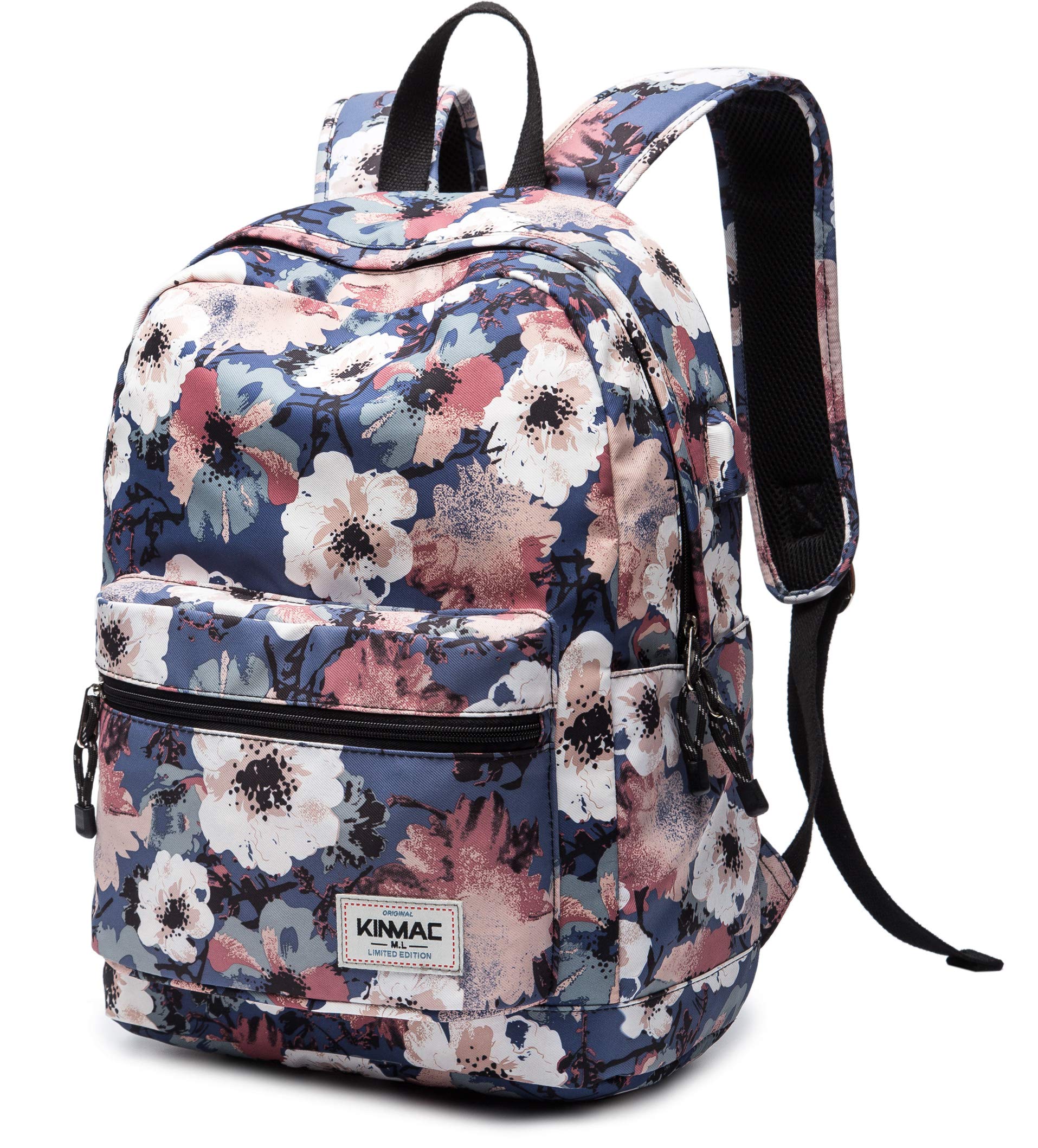 **Kinmac Camellia 15 Inch Waterproof Laptop Backpack for Travel & Outdoor - USB Charging Port Fits 13, 14 & 15.6 Inch Laptops - Perfect for Commuting, Hiking & Business Trips**