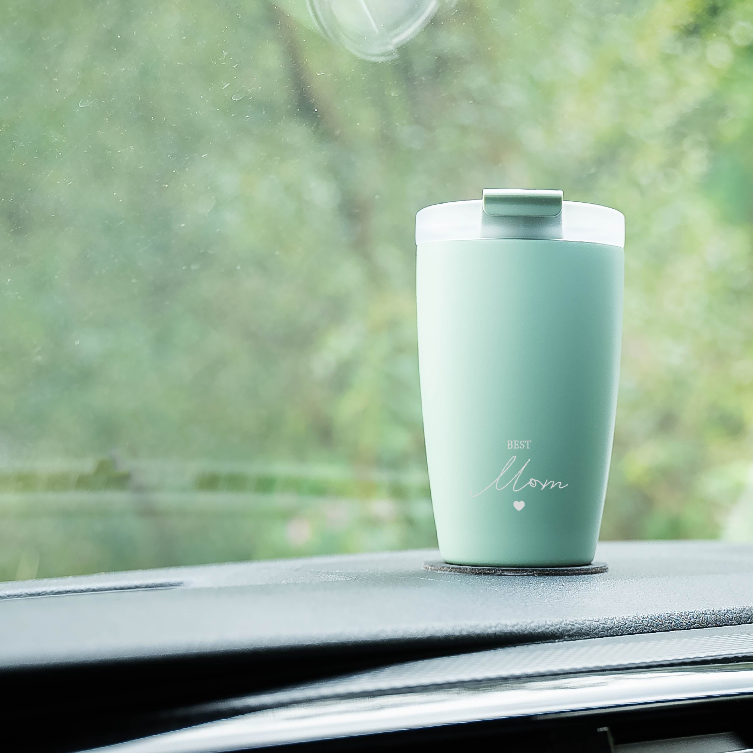 Sage Best Mom Magnetic Insulated Travel Mug - Leak-Proof Stainless Steel Thermos for Coffee, Tea & Hot Drinks - Perfect for Commuting, Office & Outdoor Activities
