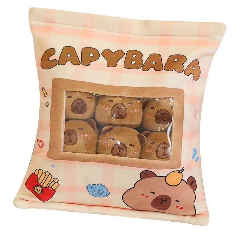 CapyChill Squad™ – Pack of 6 Soft Cute Capybara Stuffed Animals for Stress Relief & Anxiety - Perfect for Kids Room Decor, Office Desk Companion, and Gift Giving