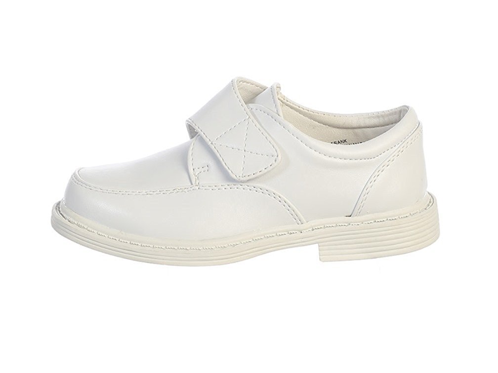 Boys Matte Dress Shoes with Velcro Strap - Comfortable Formal Shoes for School, Church & Special Occasions