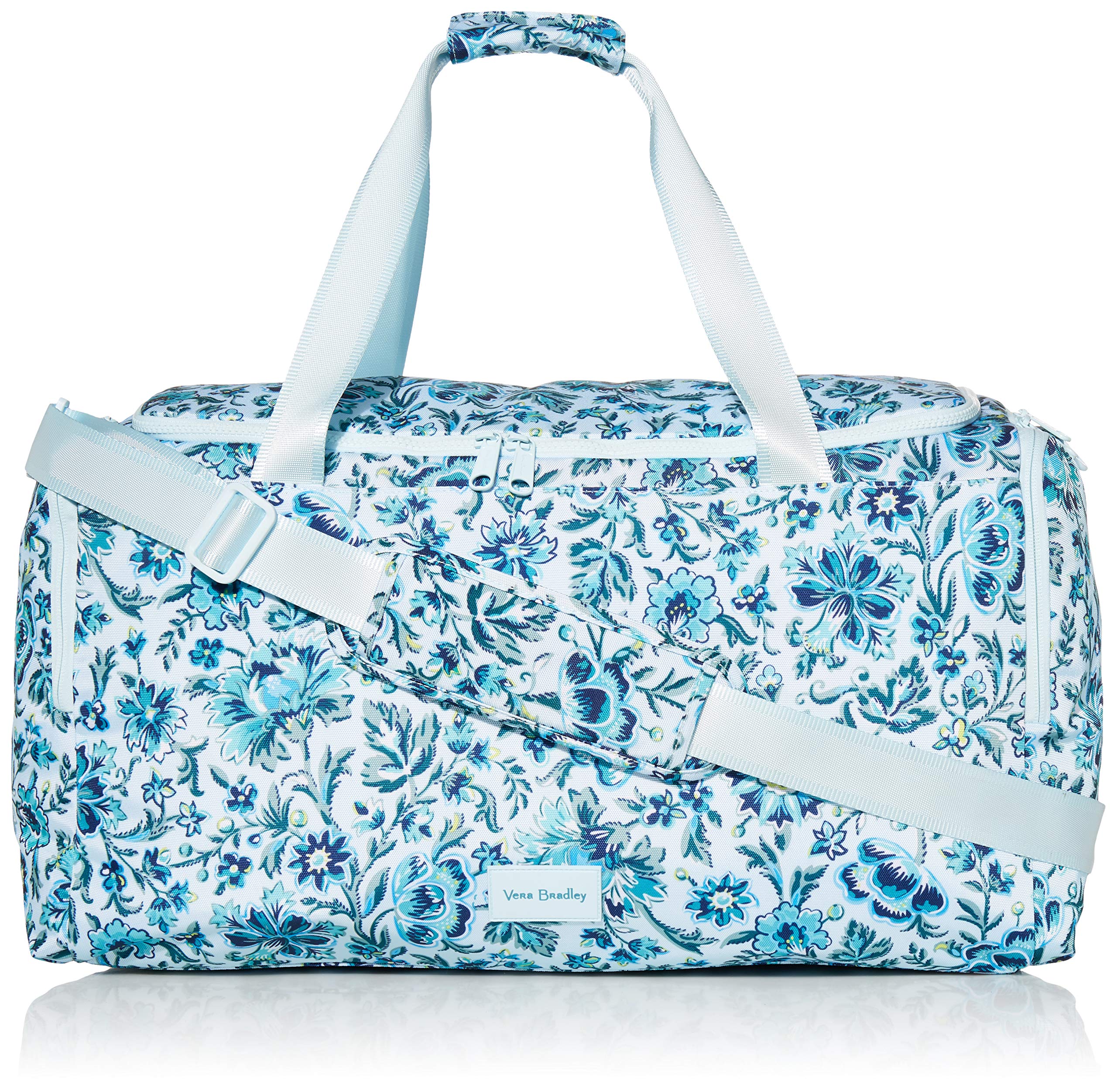 Vera Bradley Women's Recycled Lighten Up Reactive Travel Duffle Bag - Eco-Friendly Carry-On Luggage for Weekend Trips & Gym Workouts