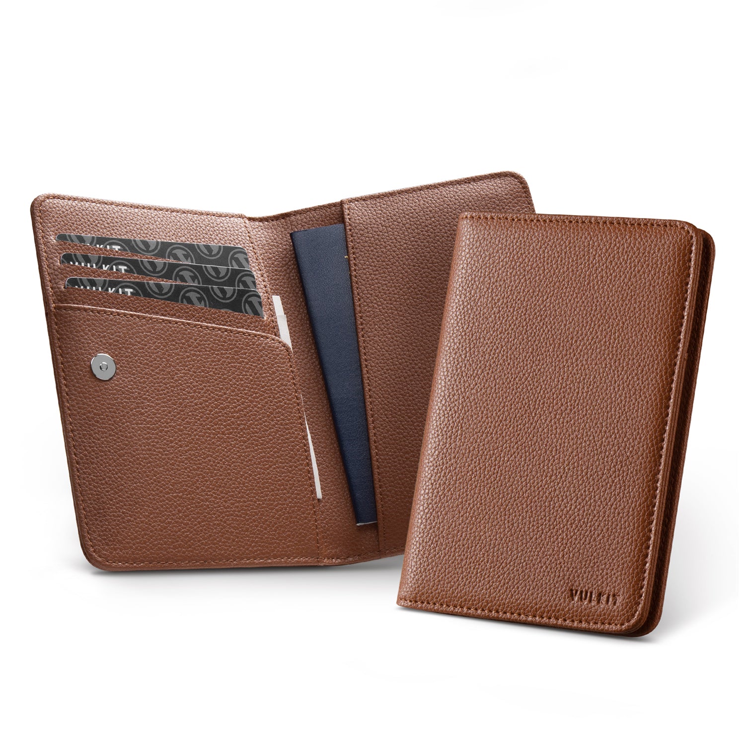 Premium VPW102 RFID Blocking Passport Holder with Secure Magnetic Closure - Travel Organizer for Men & Women - Perfect for Airports, Vacations & Business Trips