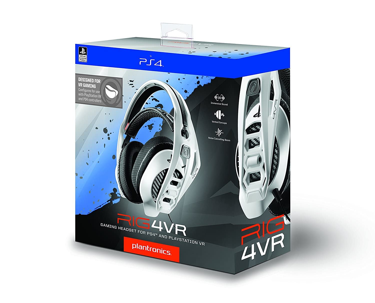 Plantronics RIG 4VR Binaural Gaming Headset for PS4 & PC - Black/Silver - Immersive VR & Console Gaming Experience