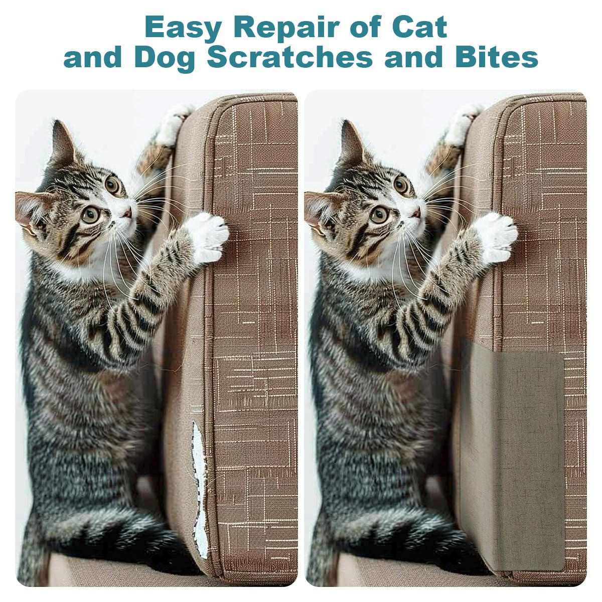 J.CARP 2-Pack Self-Adhesive Linen Repair Patches - 8x11 Inch Heavy Duty Fabric Patches for Sofa, Chair & Clothing Repair - Black Linen Mending Patches (Ideal for Home Furniture Restoration & DIY Fabric Fixes)
