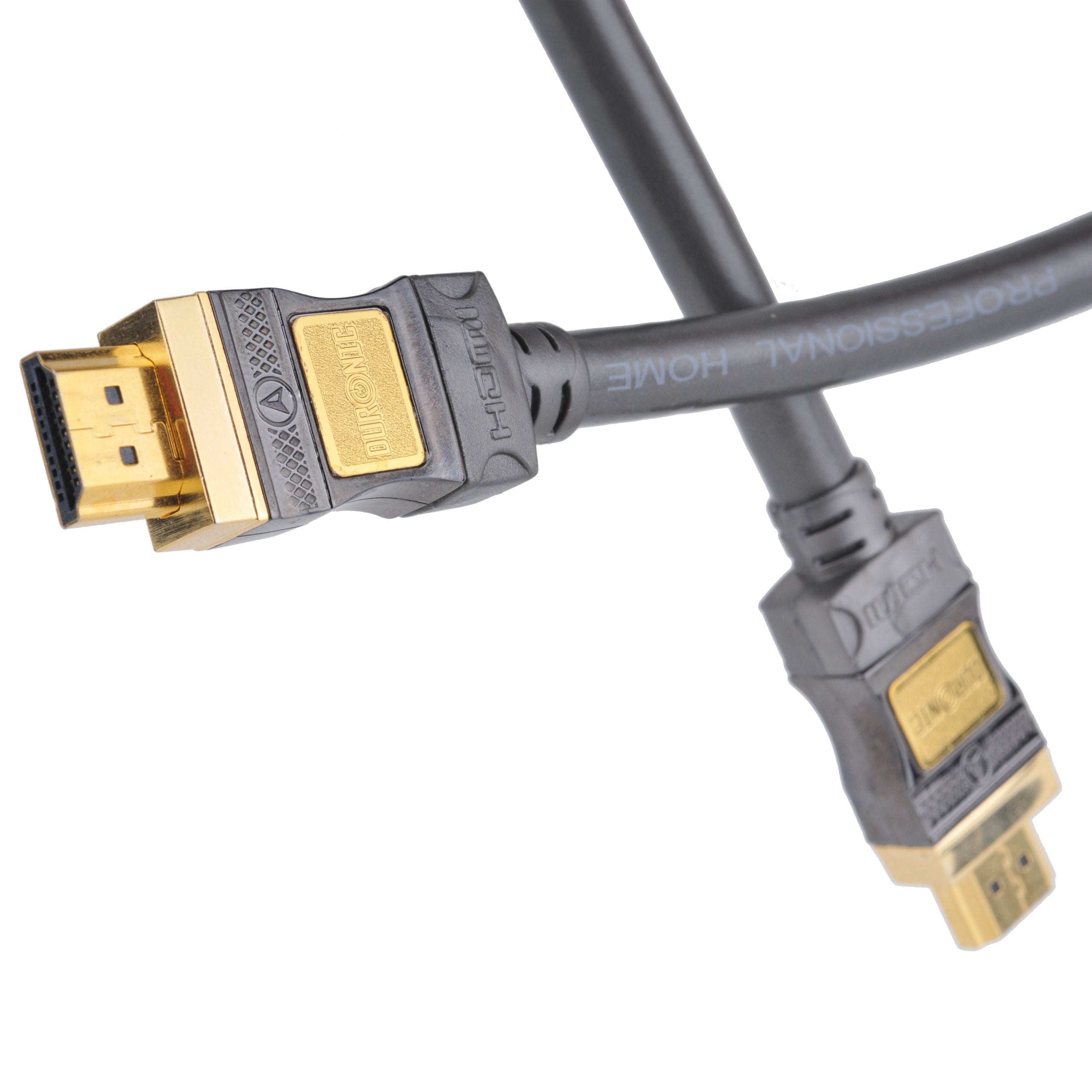 Premium Duronic HDC50/2 High Speed HDMI 1.4 Cable with Gold Plated Connectors & Ethernet Support - 4K/3D/HDTV Compatible for PS3, PS4, Xbox, Smart TVs, Home Theater & Gaming Setup - Durable 6ft HDMI to HDMI Cable for Crystal Clear Audio Video Transmission