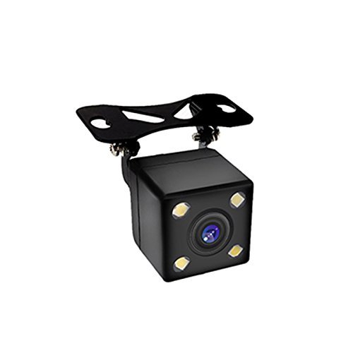 KUNFINE Universal Rear View Backup Camera with 4 LED Lights, RCA Night Vision, IP67 Waterproof - Perfect for Parking Assistance & Safe Reversing in Cars, Trucks, SUVs