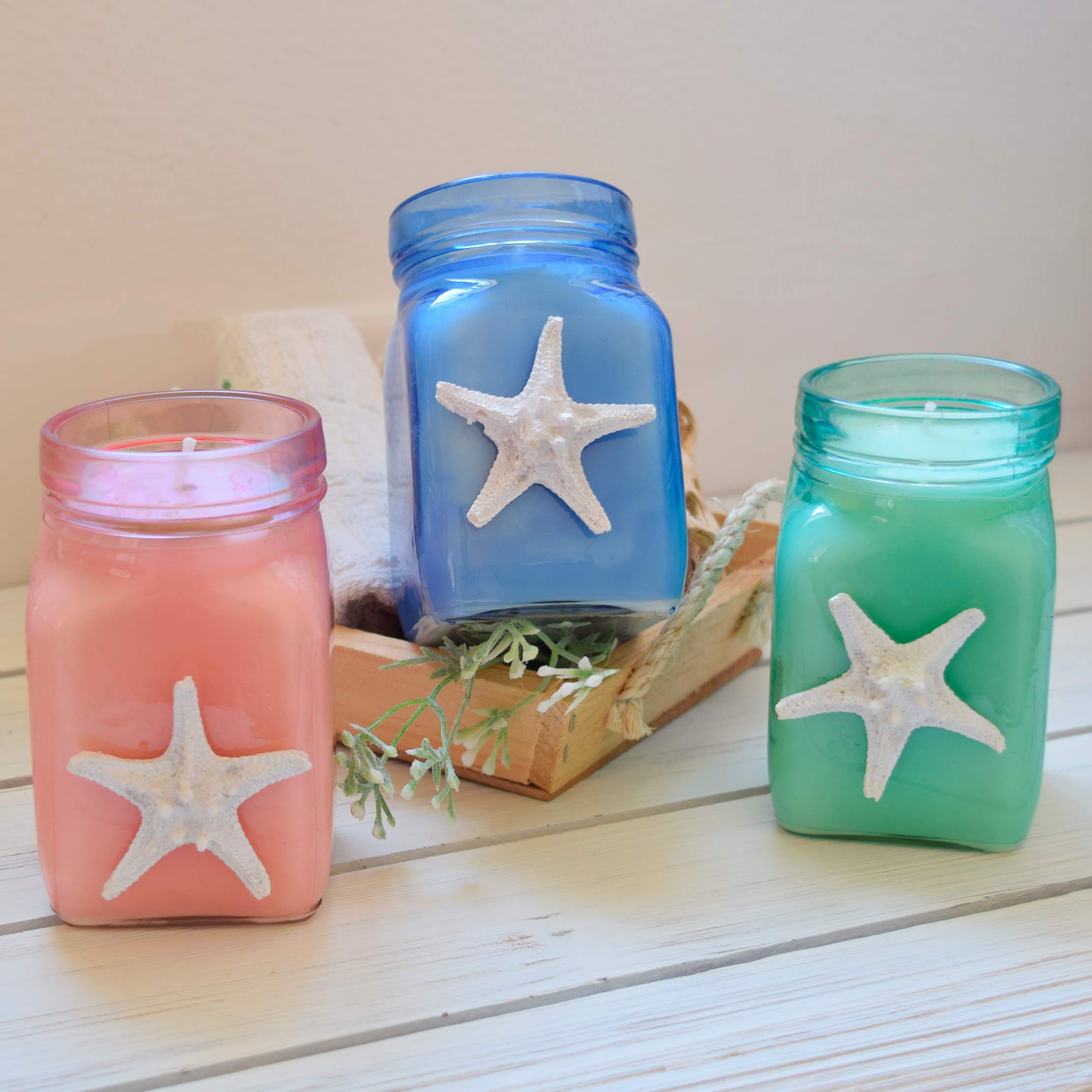 Artisan Hand-Poured Mermaid Shore Soy Wax Candle - 8oz Natural Coastal Candle with Long-Lasting Pink Sands Citrus Fragrance (50+ Hours Burn Time) - Perfect for Beach House Decor, Spa Relaxation & Romantic Gifts