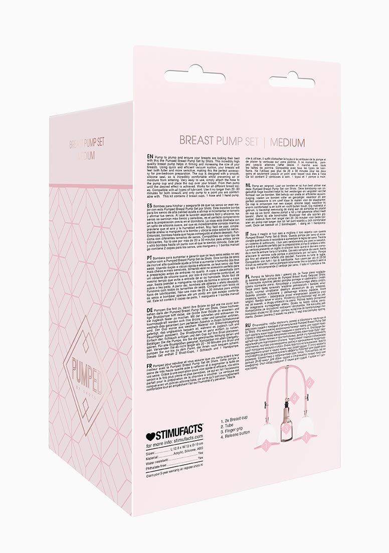 Shots America Rose Gold Medium Breast Pump Set - Portable Electric Breast Pump for Nursing Moms - Perfect for Travel, Work & Home Use