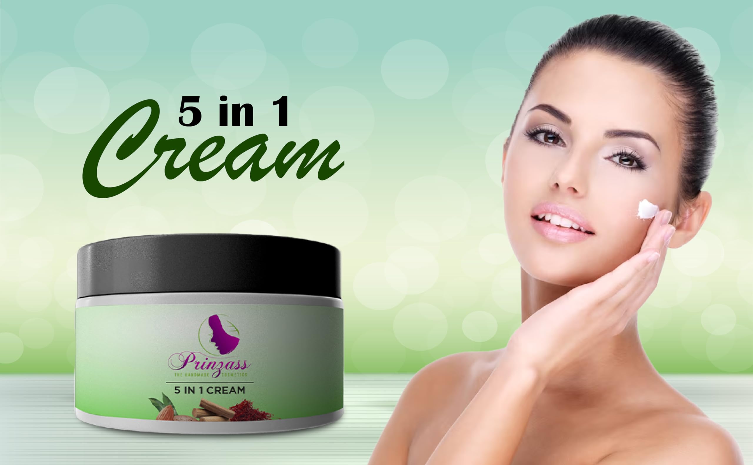 PRINZASS 5-in-1 Anti-Aging Radiant Moisturizing Face Cream for Women & Men - Wrinkle Reduction, Brightening, Fine Line Treatment & Tan Removal (50g) - Daily Skincare for Youthful Glow at Home & Travel