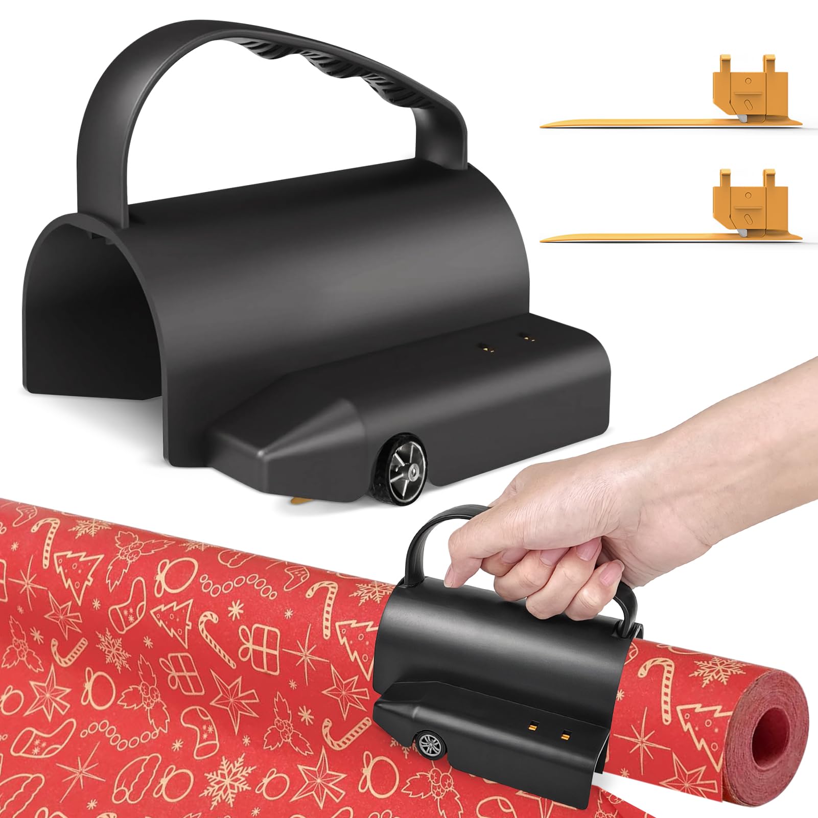 3-Pack Replaceable Blade Wrapping Paper Cutter - Christmas Gift Wrap Tool for Holiday, Birthday & Special Occasions | Perfect for DIY Gifts, Party Decorations & Craft Projects