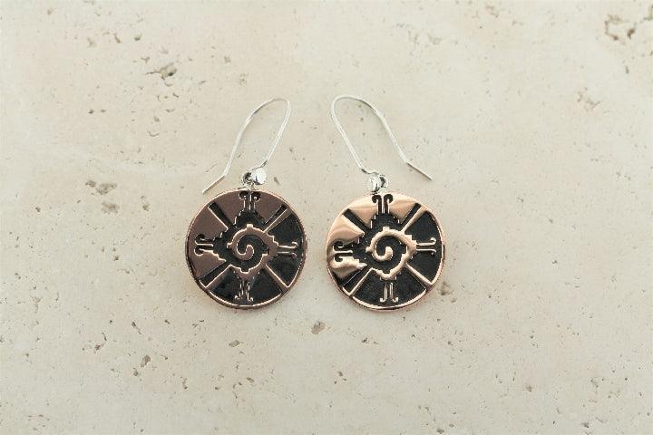 Handmade Copper Circle Maya Earrings – Boho Chic Jewelry for Women – Perfect for Festivals, Parties & Everyday Wear