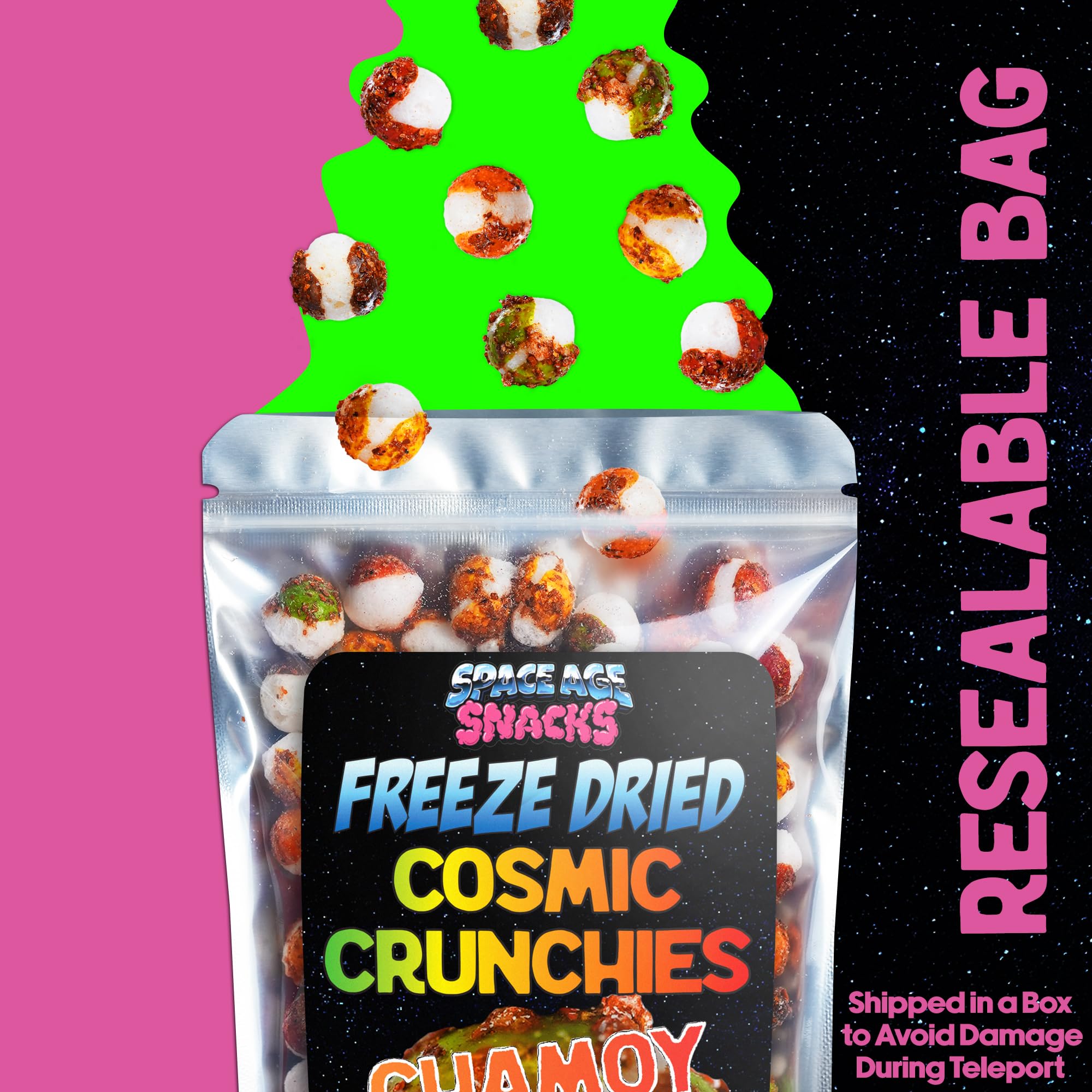 Premium Freeze Dried Chamoy Candy with Tajin Chili Lime Seasoning - Sweet & Spicy Mexican Snack (8oz) | TikTok Viral Treat, Party Favors, Movie Night Snacks, Road Trip Food