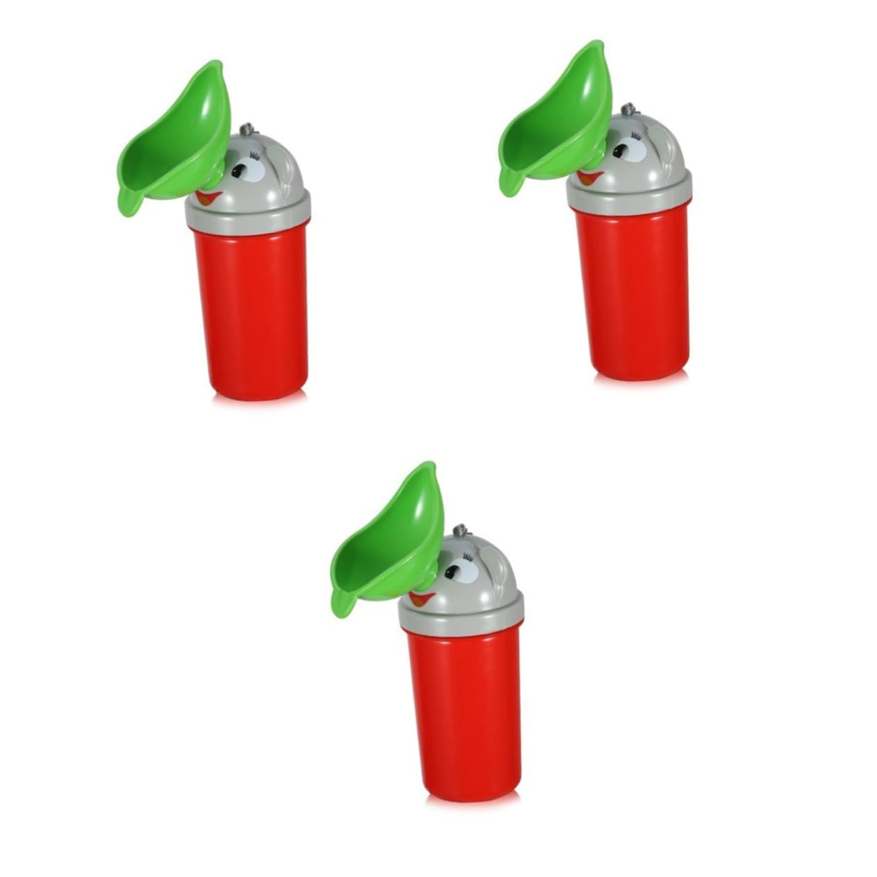 3-Pack Portable Female Urinal for Travel & Emergency - Compact Pee Cup for Women, Red - Ideal for Camping, Road Trips & Outdoor Adventures