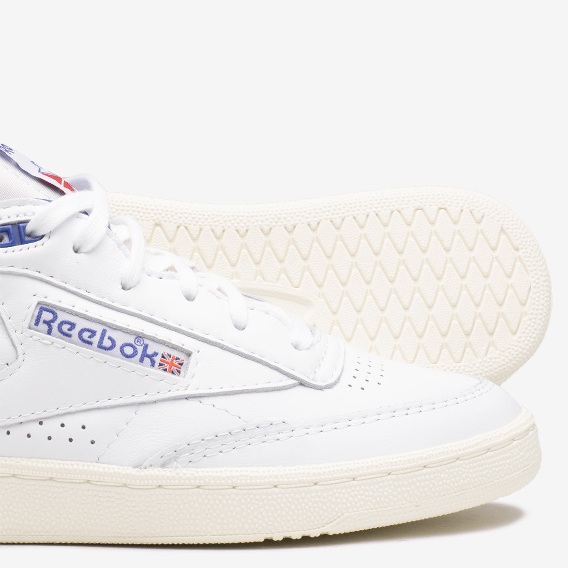 CLUB C MID II VINTAGE Sneakers - White & Cobalt Blue Retro Basketball Shoes for Men | Perfect for Casual Wear, Street Style & Vintage Fashion