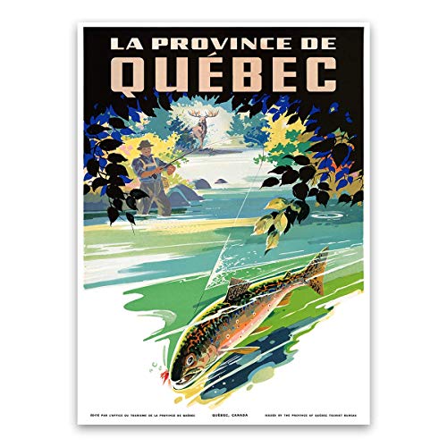 Vintage Quebec Canada Travel Poster - Retro Wall Art for Home & Office Decor | Perfect for Living Room, Bedroom, or Gift