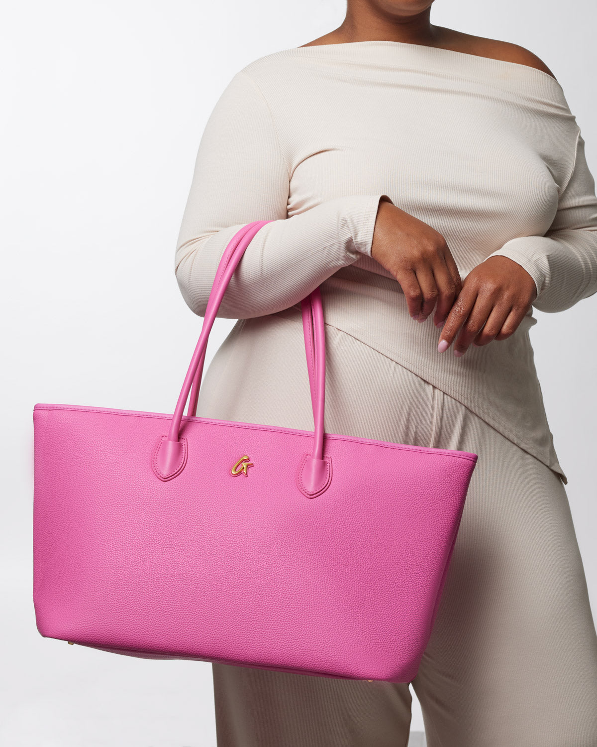 Stylish Pebble Tote Bag in Hot Pink - Perfect for Beach, Shopping & Everyday Use