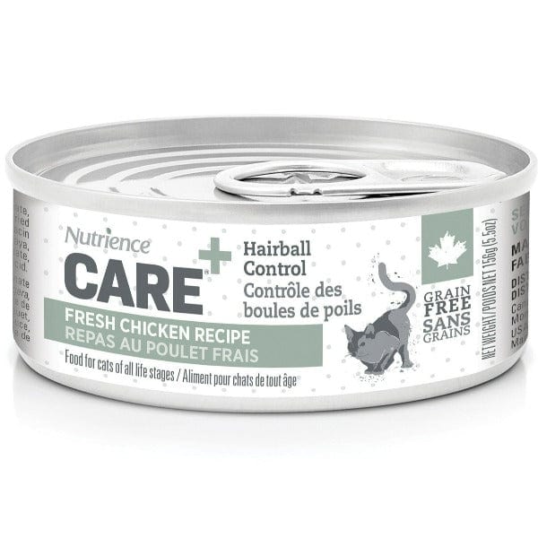 Nutrience Care+ Hairball Control Canned Cat Food - Grain-Free Recipe for Indoor Cats - Helps Reduce Hairballs & Supports Digestive Health - Perfect for Daily Meals & Weight Management