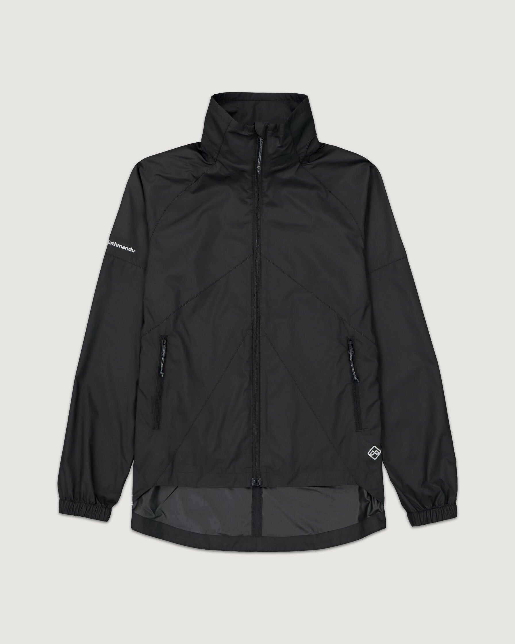 WND Chaser Women's Lightweight Windbreaker Jacket - Waterproof Running Hoodie with Zipper Pockets - Black Outdoor Raincoat for Hiking, Jogging & Travel