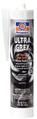 Permatex Ultra Series RTV Silicone Gasket Maker - High Temperature Sealant (13 oz Cartridge, Grey) - Perfect for Automotive Engines, Transmissions & Industrial Equipment Repair